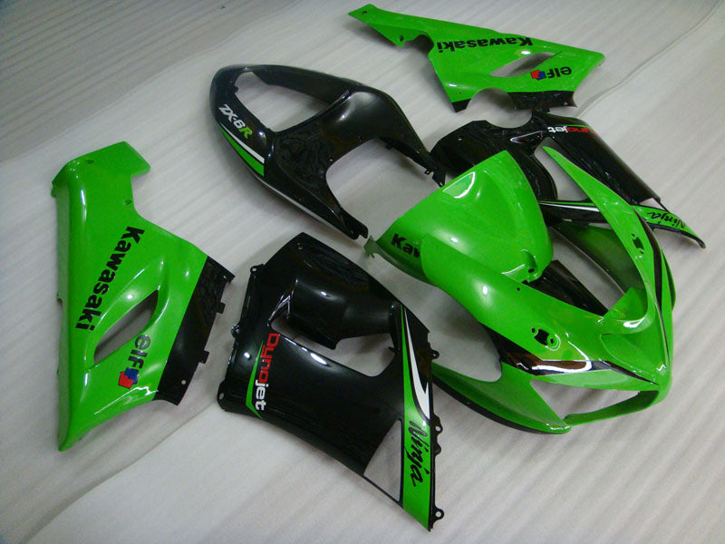 Kit de carénage vert et noir style usine - NINJA ZX-6R 05-06