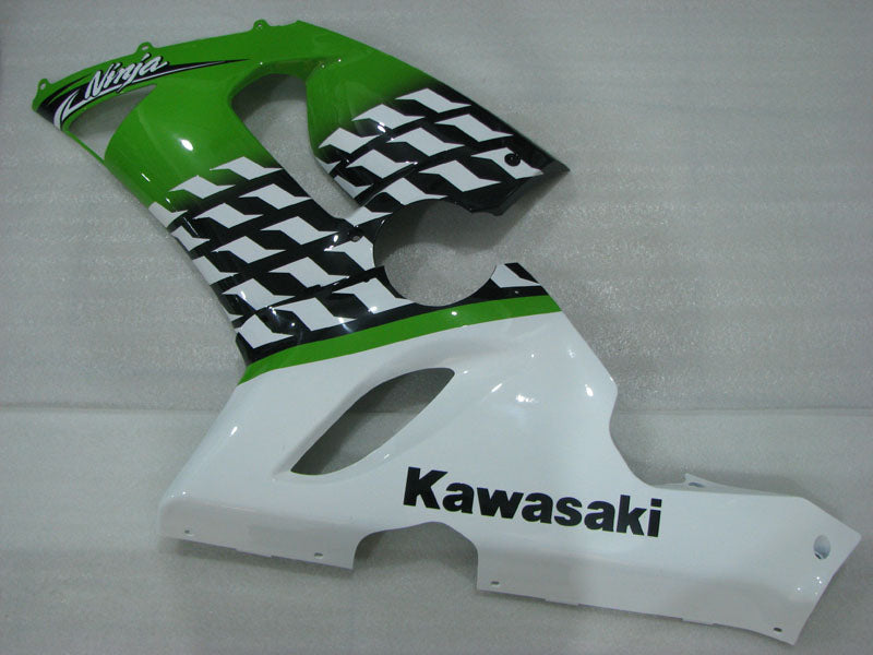 Kit de carénage vert et blanc style usine - NINJA ZX-6R 05-06