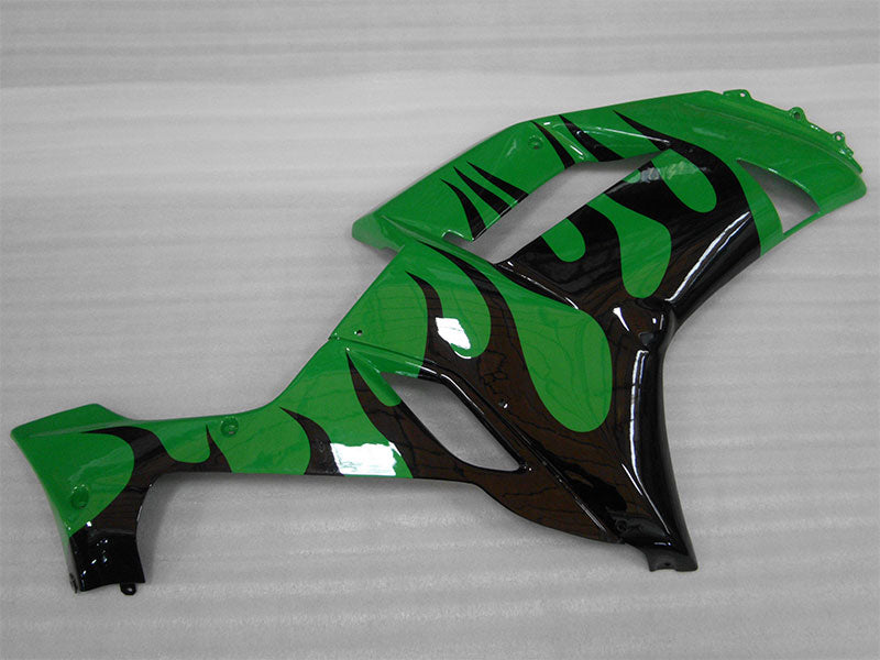 Flamme verte et noire - Kit de carénage NINJA ZX-6R 07-08