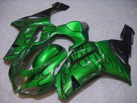 Flamme verte et noire - Kit de carénage NINJA ZX-6R 07-08