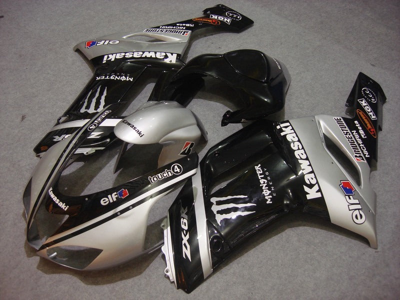 Kit de carénage Monster Silver and Black - NINJA ZX-6R 07-08