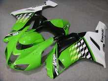 Charger l&#39;image dans la galerie, Kit de carénage Nakano vert et noir blanc - NINJA ZX-6R 07-08