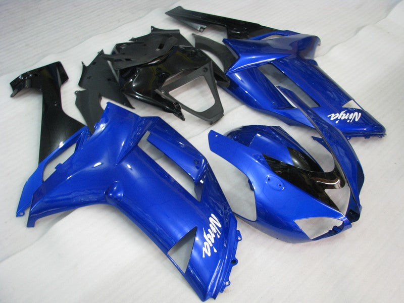 Kit de carénage bleu et noir style usine - NINJA ZX-6R 07-08