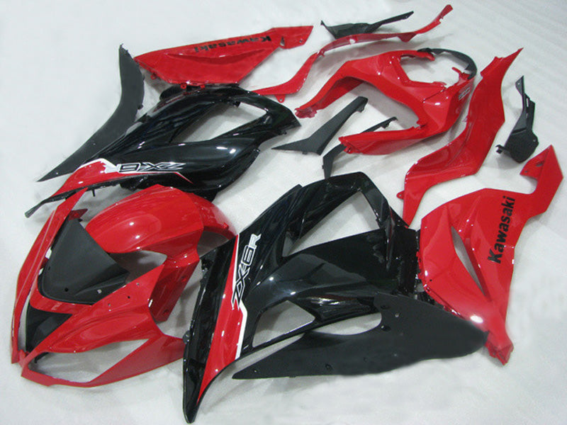 Kit de carénage rouge et noir style usine - NINJA ZX-6R 13-18