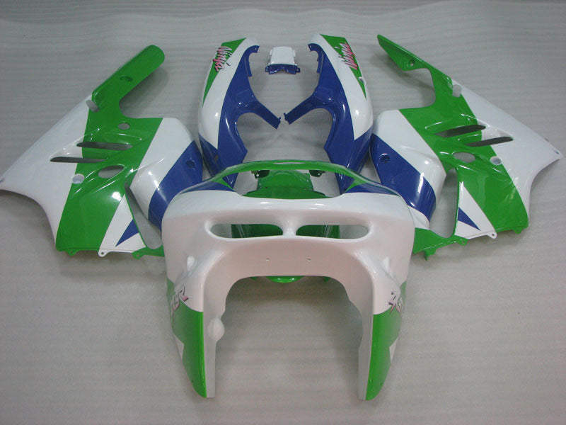 Kit de carénage vert, blanc et bleu style usine - NINJA ZX-9R 94-97