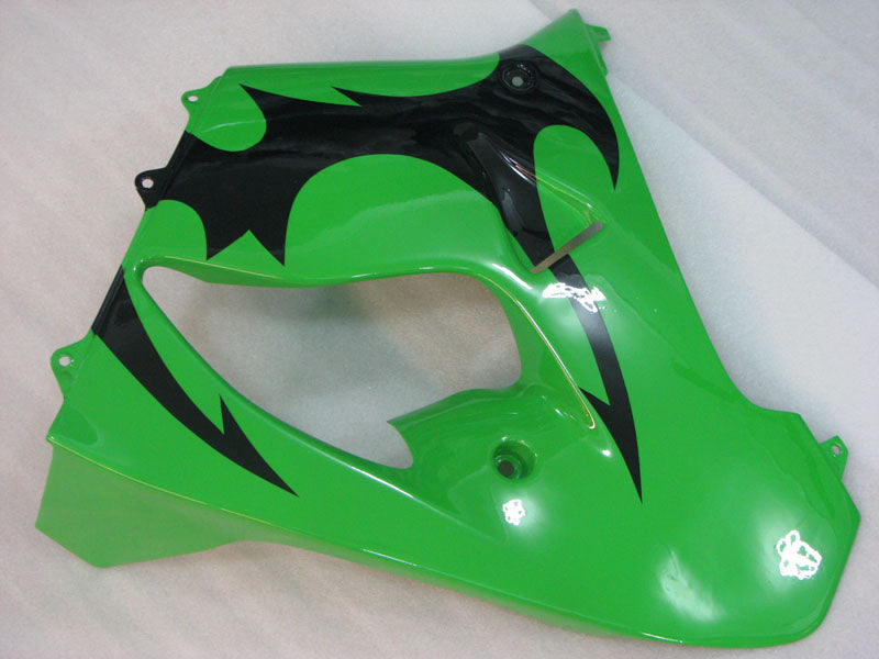 Kit de carénage vert avec flamme noire pour NINJA ZX-9R 98-99