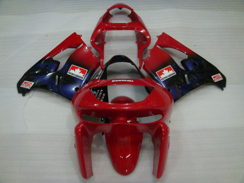 Kit de carénage rouge et bleu style usine - NINJA ZX-9R 98-99