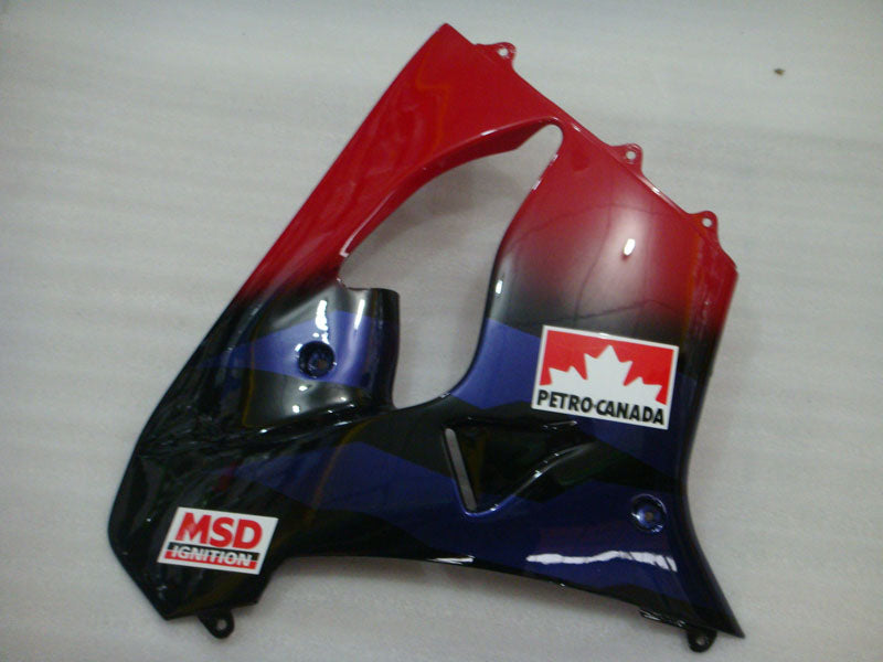 Kit de carénage rouge et bleu style usine - NINJA ZX-9R 98-99
