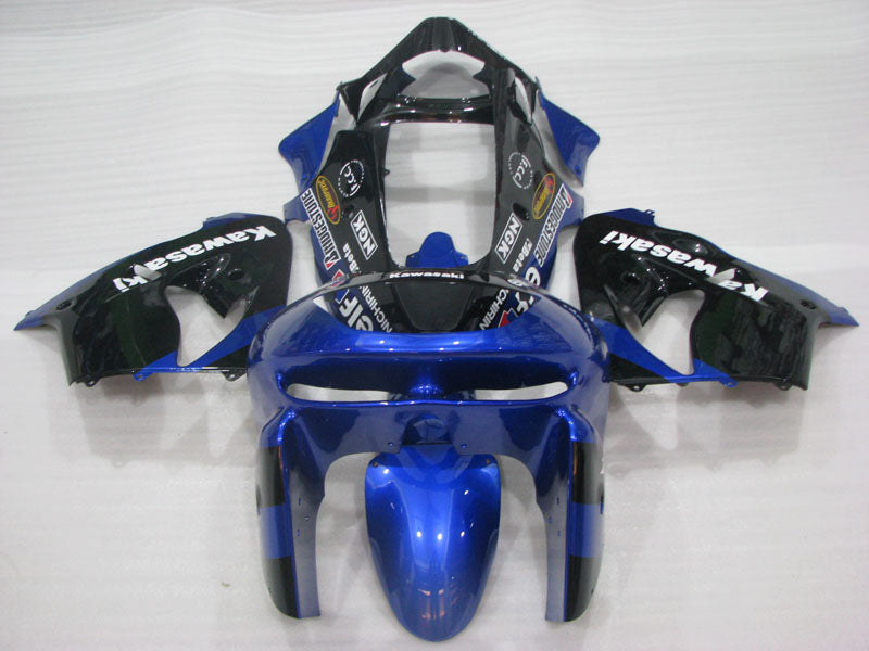 Kit de carénage bleu et noir style usine - NINJA ZX-9R 98-99