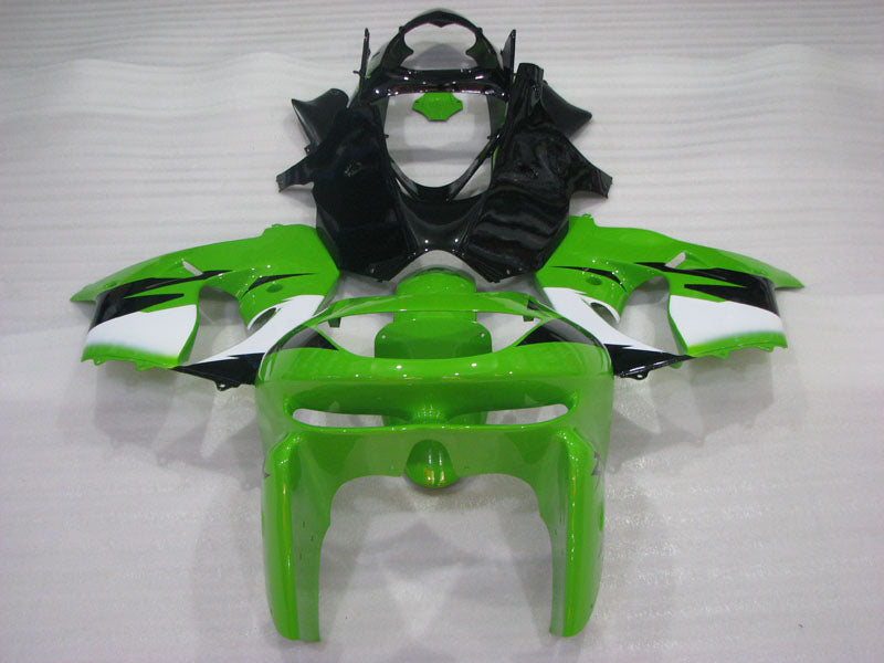 Kit de carénage vert, noir et blanc style usine - NINJA ZX-9R 98-99