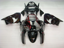 Charger l&#39;image dans la galerie, Kit de carénage noir à flamme rouge - NINJA ZX-9R 00-01