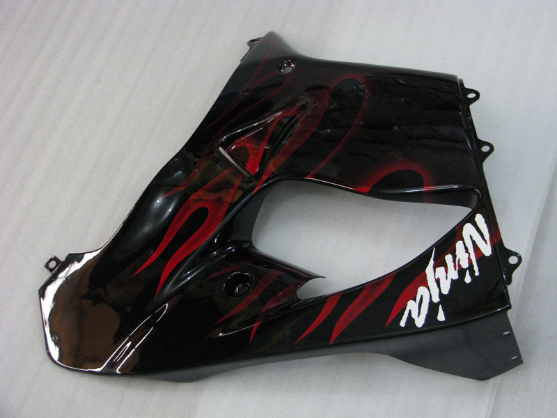 Kit de carénage Black Red Flame - NINJA ZX-9R 00-01