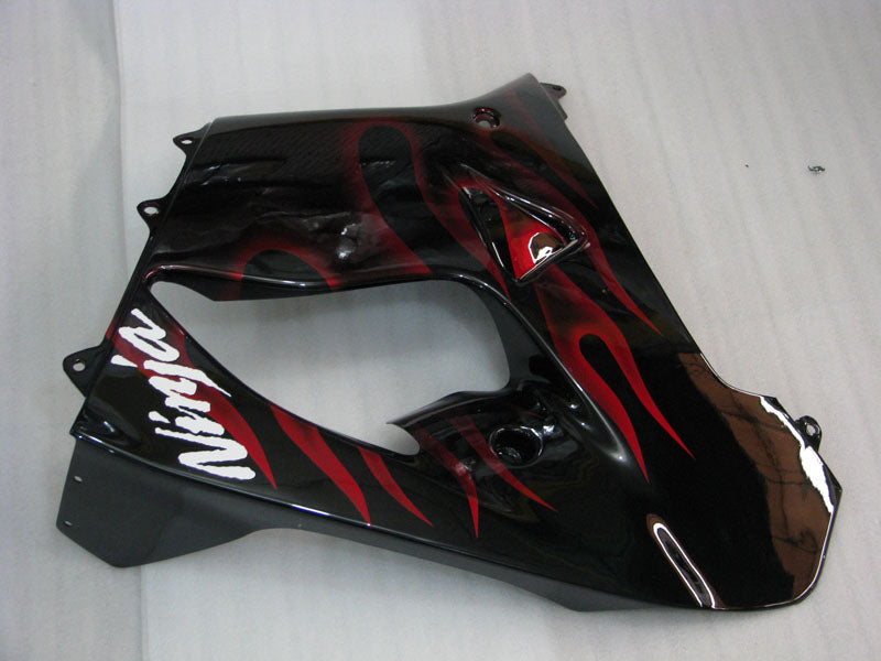Kit de carénage Black Red Flame - NINJA ZX-9R 00-01