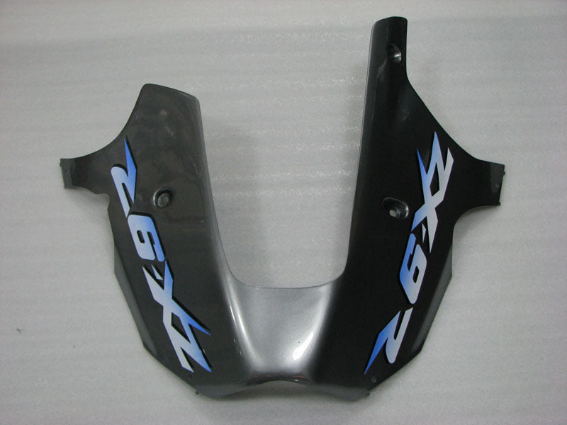 Kit de carénage rouge et noir argenté style usine - NINJA ZX-9R 00-01