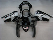 Charger l&#39;image dans la galerie, Kit de carénage Black and White West - NINJA ZX-9R 00-01