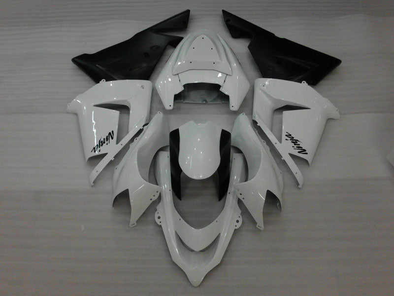 White and Matte Black Factory Style - NINJA ZX-10R 04-05 Fairing Kit