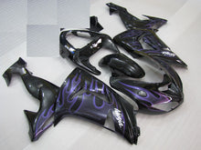 Charger l&#39;image dans la galerie, Black and Purple Flame - NINJA ZX-10R 06-07 Fairing Kit