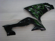 Charger l&#39;image dans la galerie, Black and Green Flame - NINJA ZX-10R 06-07 Fairing Kit