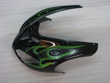 Charger l&#39;image dans la galerie, Black and Green Flame - NINJA ZX-10R 06-07 Fairing Kit