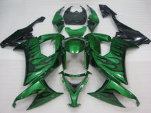 Charger l&#39;image dans la galerie, Green and Black Flame - NINJA ZX-10R 08-10 Fairing Kit