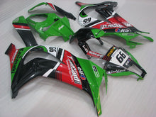 Charger l&#39;image dans la galerie, Green and Red Black Motocard - NINJA ZX-10R 11-15 Fairing Kit