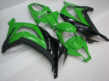 Charger l&#39;image dans la galerie, Green Black and Matte Black Factory Style - NINJA ZX-10R 11-15 Fairing Kit