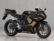 Charger l'image dans le visualiseur de la galerie, Kit de carénage style usine noir et doré - CBR600RR 24-26