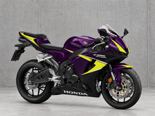 Charger l'image dans le visualiseur de la galerie, Kit de carénage style usine violet et jaune - CBR600RR 24-26