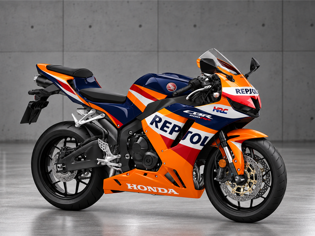 Deep Blue and Orange Repsol - CBR600RR 24-26 Fairing Kit
