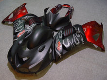 Charger l&#39;image dans la galerie, Matte Black and Red Flame - NINJA ZX-14R 06-11 Fairing Kit