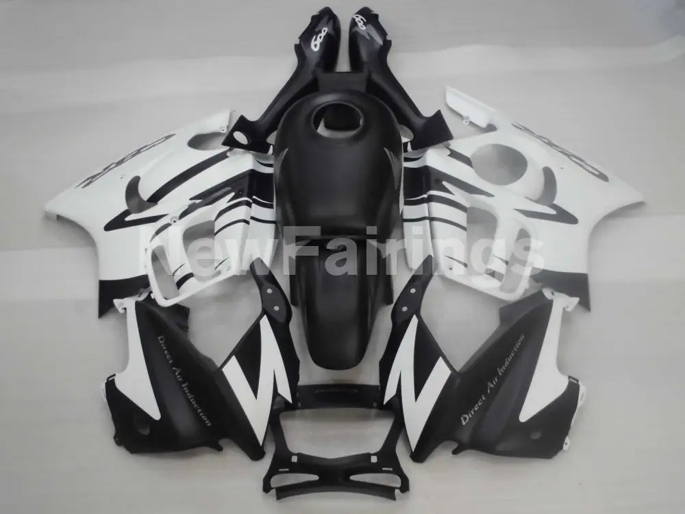Matte Black and White Factory Style - CBR600 F3 95-96 Fairing Kit