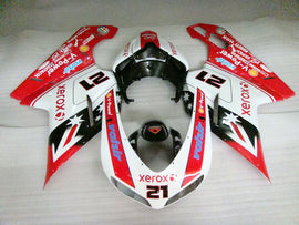Number 21 Red and White Black Star - Ducati 1098 07-11