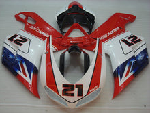Charger l'image dans la galerie, Number 21 Red and White Black Star - Ducati 848/1098/1198 07-11 Fairing Kit