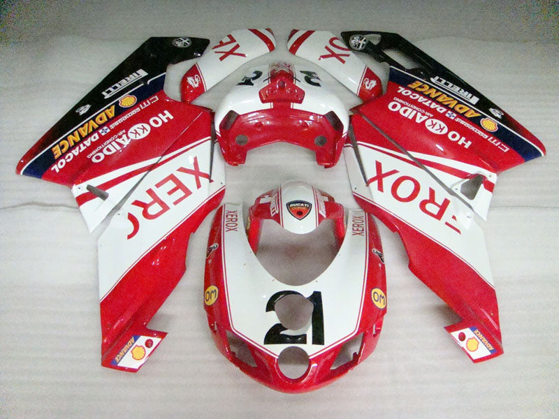 Number 21 Red and White Black Xerox - Ducati 749/999 05-06 Fairing Kit (Single Passenger Seat)