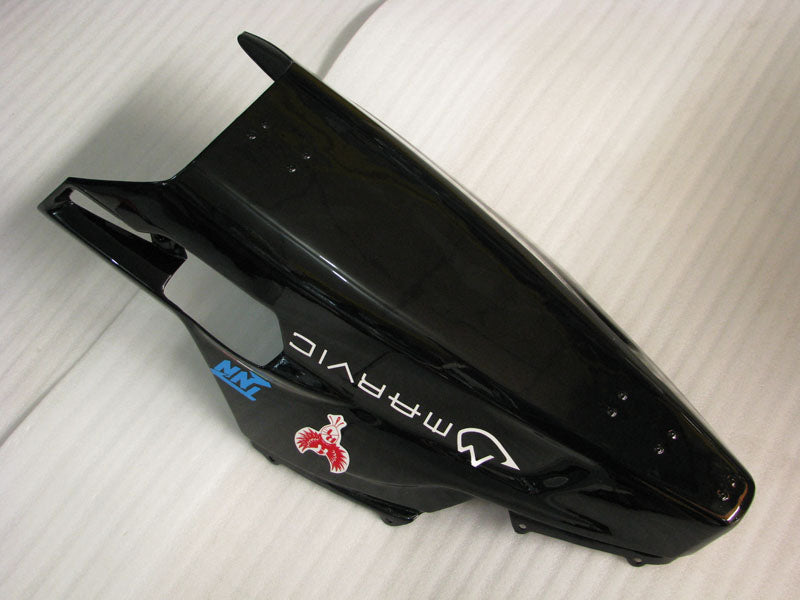 Number 333 Black and White Red Factory Style - Ducati 1198 07-11 Fairing Kit (Single Passenger Seat)