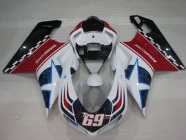 Number 69 White and Red Black Star - Ducati 848/1098/1198 07-11 Fairing Kit