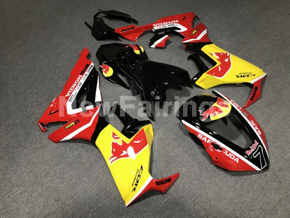 Number 7 Red and Yellow Red Bull - CBR1000RR 17-19 Fairing Kit