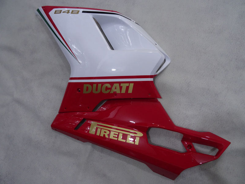 Number 9 Red and White Black PIRELLI - Ducati 848 07-11 Fairing Kit