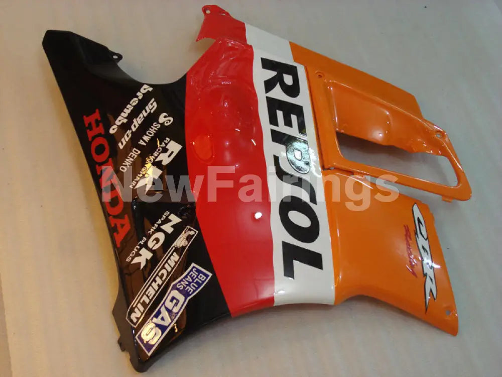 Orange Red and Black Repsol - CBR600 F2 91-94 Fairing Kit
