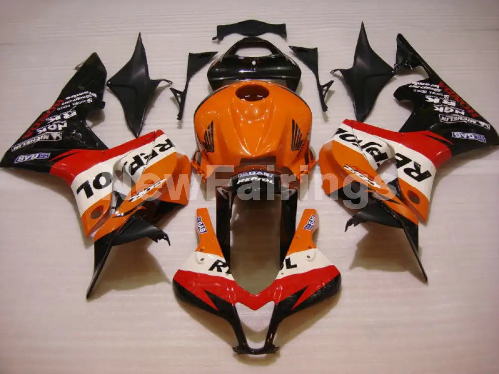 Orange and Red Black Repsol - CBR600RR 07-08 Fairing Kit