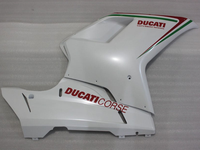 Pearl White and Red Factory Style - Ducati 848/1098/1198 07-11 Fairing Kit