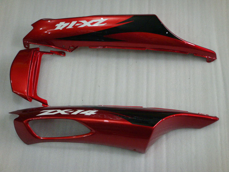 Red and Black Flame - NINJA ZX-14R 06-11 Fairing Kit