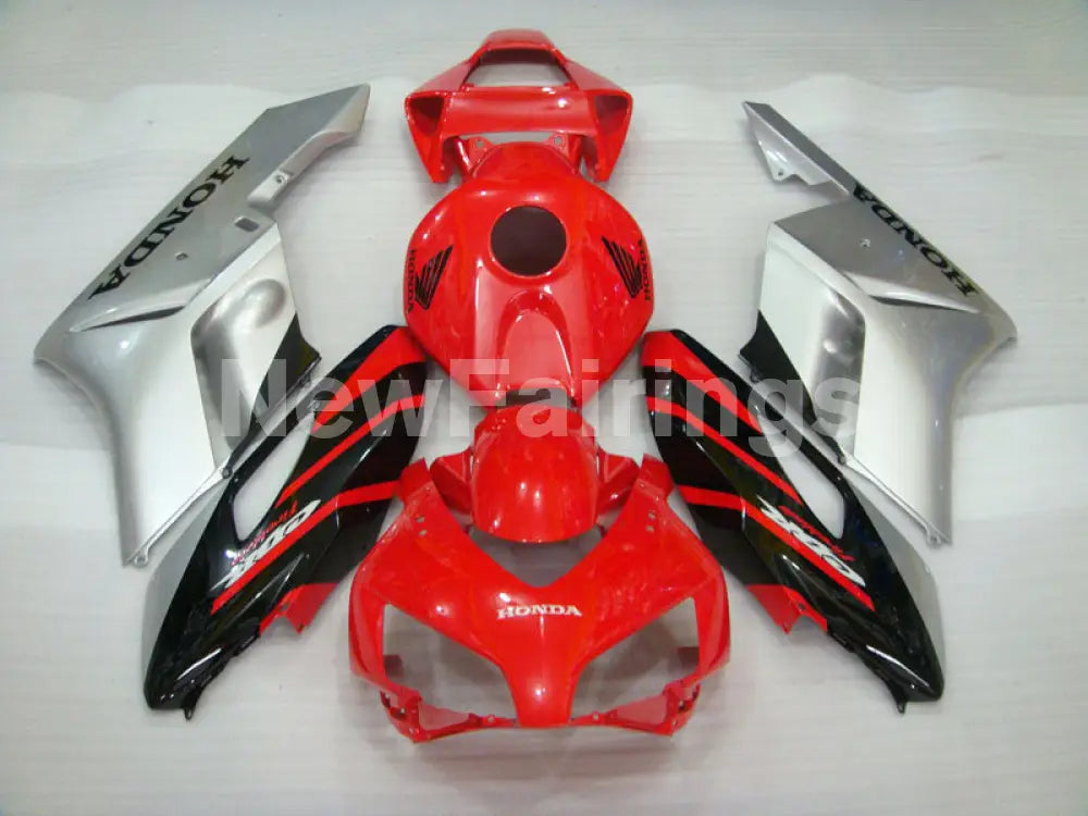 Red Black and Silver Factory Style - CBR1000RR 04-05 Fairing Kit