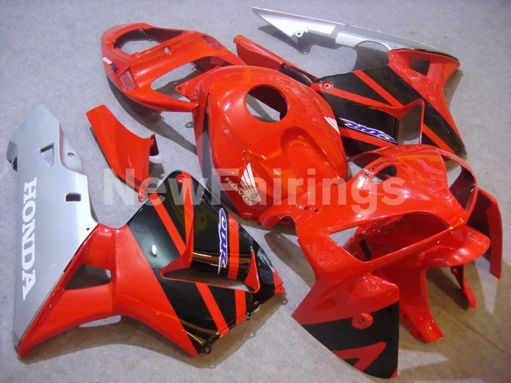 Red Black and Silver Factory Style - CBR600RR 05-06 Fairing Kit