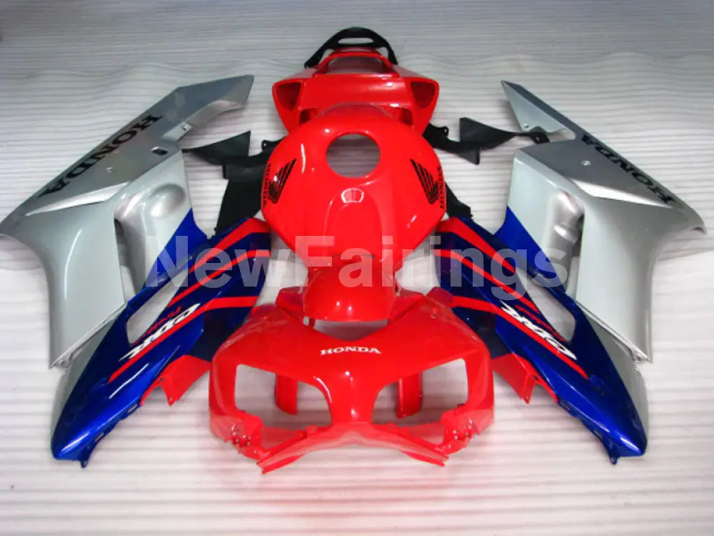 Red Blue and Silver Factory Style - CBR1000RR 04-05 Fairing Kit