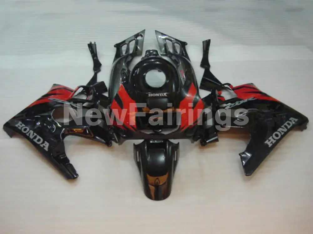 Red and Grey Black Factory Style - CBR600 F2 91-94 Fairing Kit