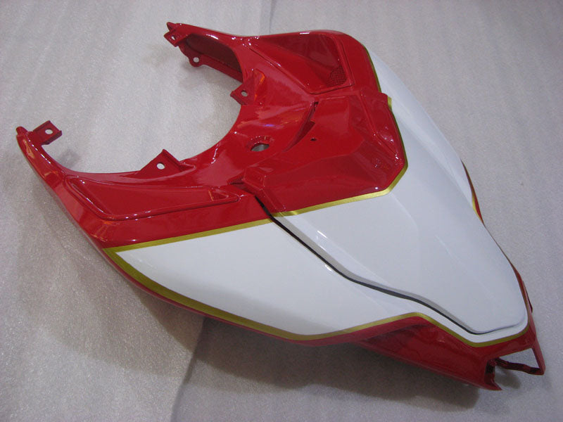 Red and White Black Factory Style - Ducati 1198 07-11 Fairing Kit