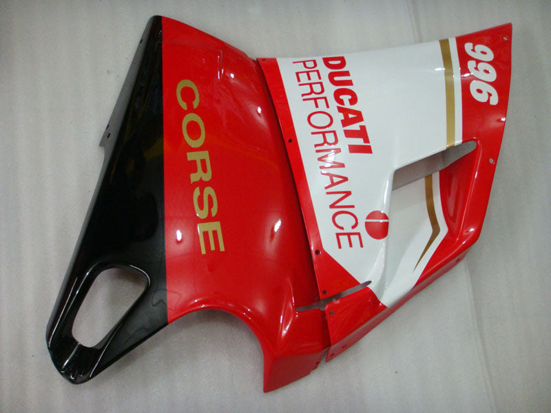 Red and White Black Performance - Ducati 996 96-02 Fairing Kit