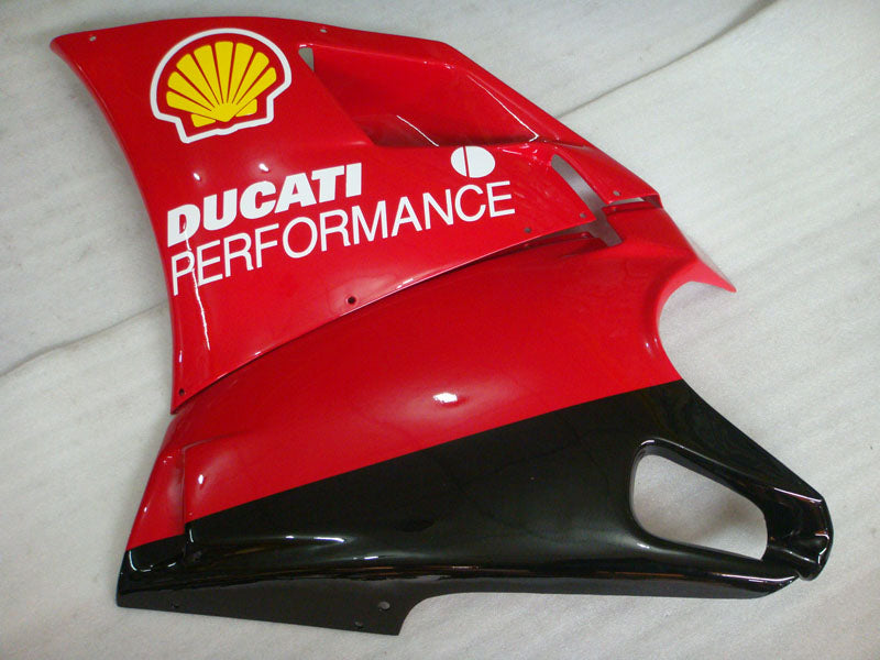 Red and White Black Shell - Ducati 748/916/996/998 96-02 Fairing Kit