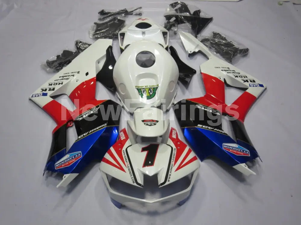 Red and White Blue Factory Style - CBR600RR 13-23 Fairing Kit